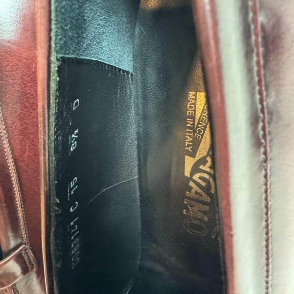 Ferragamo - Oxblood Leather Slip-On Loafers main image 11